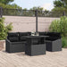 Tuin Sofa Set 6 st Zwart poly rattan