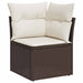 Tuin Sofa Set 7 st Bruin en Crème poly rattan
