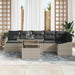 Tuin Sofa Set 7 st Lichtgrijs poly rattan