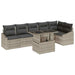 Tuin Sofa Set 7 st Lichtgrijs poly rattan