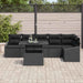 Tuin Sofa Set 7 st Zwart poly rattan