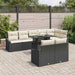 Tuin Sofa Set 9 st Zwart en Crème poly rattan