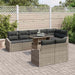 Tuin Sofa Set 9 st Grijs poly rattan