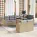 Tuin Sofa Set 9 st Beige en Licht Grijs poly rattan