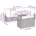 Tuin Sofa Set 9 st Beige en Licht Grijs poly rattan