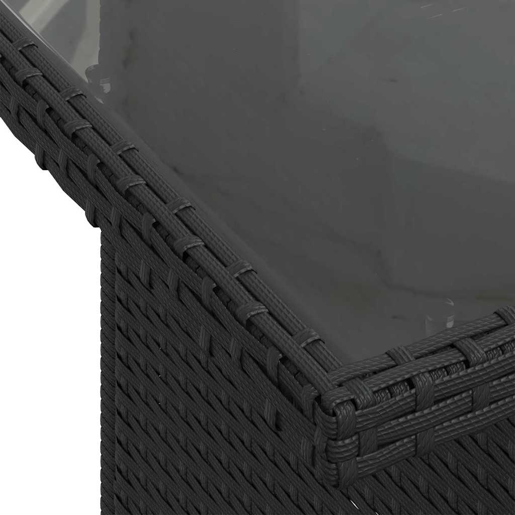 Tuin Sofa Set met kussen 7 pcs Zwart en crème