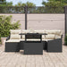 Tuin Sofa Set met kussen 7 pcs Zwart en crème