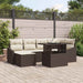 Tuin Sofa Set 7 st Bruin en Crème poly rattan