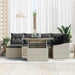 Tuin Sofa Set 7 st Lichtgrijs poly rattan