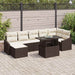 Tuin Sofa Set 8 st Bruin en Crème poly rattan
