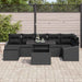Tuin Sofa Set 8 st Zwart poly rattan
