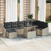 Bankstel 9 st Lichtgrijs poly rattan