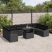 Bankstel 11 st Zwart poly rattan