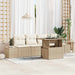 Bankstel 5 st Beige en Crème poly rattan