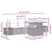 Bankstel 5 st Lichtgrijs poly rattan