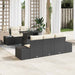 Bankstel 6 st Zwart en Crème poly rattan