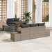 Bankstel 6 st Grijs poly rattan