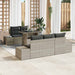Bankstel 6 st Lichtgrijs poly rattan