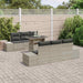 Bankstel 7 st Lichtgrijs poly rattan