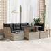 Bankstel 7 st Lichtgrijs poly rattan