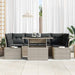 Bankstel 7 st Lichtgrijs poly rattan