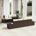 Bankstel 8 st Bruin en Crème poly rattan