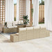 Bankstel 8 st Beige en Crème poly rattan