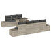 Bankstel 8 st Lichtgrijs poly rattan