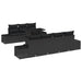 Bankstel 8 st Zwart poly rattan