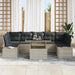 Bankstel 8 st Lichtgrijs poly rattan