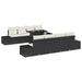 Tuin Sofa Set 9 st Zwart en Crème poly rattan