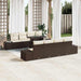Tuin Sofa Set 9 st Bruin en Crème poly rattan
