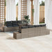 Tuin Sofa Set 9 st Grijs poly rattan