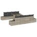 Tuin Sofa Set 9 st Lichtgrijs poly rattan