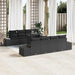 Tuin Sofa Set 9 st Zwart poly rattan