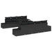 Tuin Sofa Set 9 st Zwart poly rattan