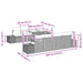 Tuin Sofa Set 9 st 8-Aantal zitplaatsen Zwart en Blauw