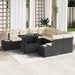 Tuin Sofa Set 9 st Zwart en Crème poly rattan