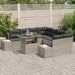 Tuin Sofa Set 9 st Lichtgrijs poly rattan