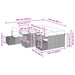Tuin Sofa Set 9 st 8-Aantal zitplaatsen Bruin en Rood