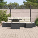 Tuin Sofa Set 6 st Zwart en Crème poly rattan