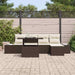 Tuin Sofa Set 6 st Bruin en Crème poly rattan