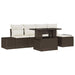 Tuin Sofa Set 6 st Bruin en Crème poly rattan