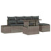 Tuin Sofa Set 6 st Grijs poly rattan