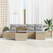 Tuin Sofa Set 6 st Beige en Licht Grijs poly rattan