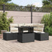 Tuin Sofa Set 5 st Zwart en Crème poly rattan