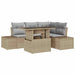 Tuin Sofa Set 5 st Beige en Licht Grijs poly rattan