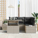 Tuin Sofa Set 5 st Lichtgrijs poly rattan