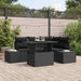 Tuin Sofa Set 5 st Zwart poly rattan