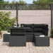 Tuin Sofa Set 5 st Zwart poly rattan